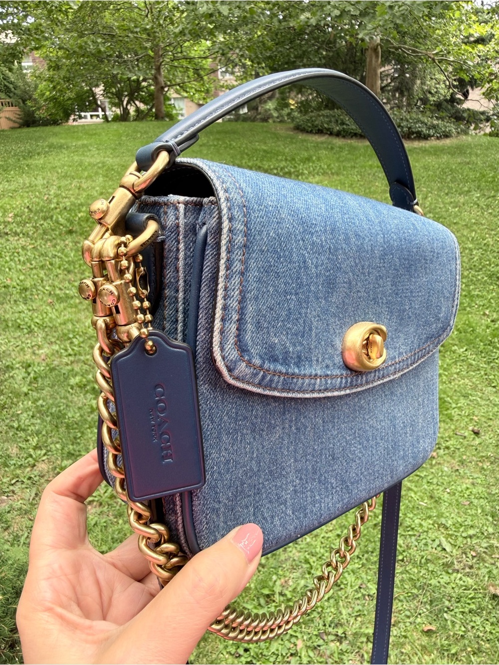 Coach Cassie Denim Crossbody Bag 19 - Picture 2 of 14